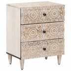 Mobiletto da Letto con cassetto Bianco 50 x 33 x 60 cm