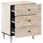 Mobiletto da Letto con cassetto Bianco 50 x 33 x 60 cm