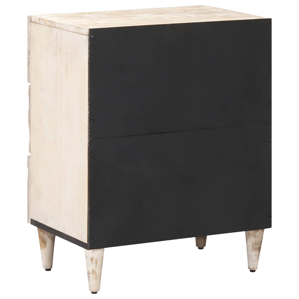 Mobiletto da Letto con cassetto Bianco 50 x 33 x 60 cm