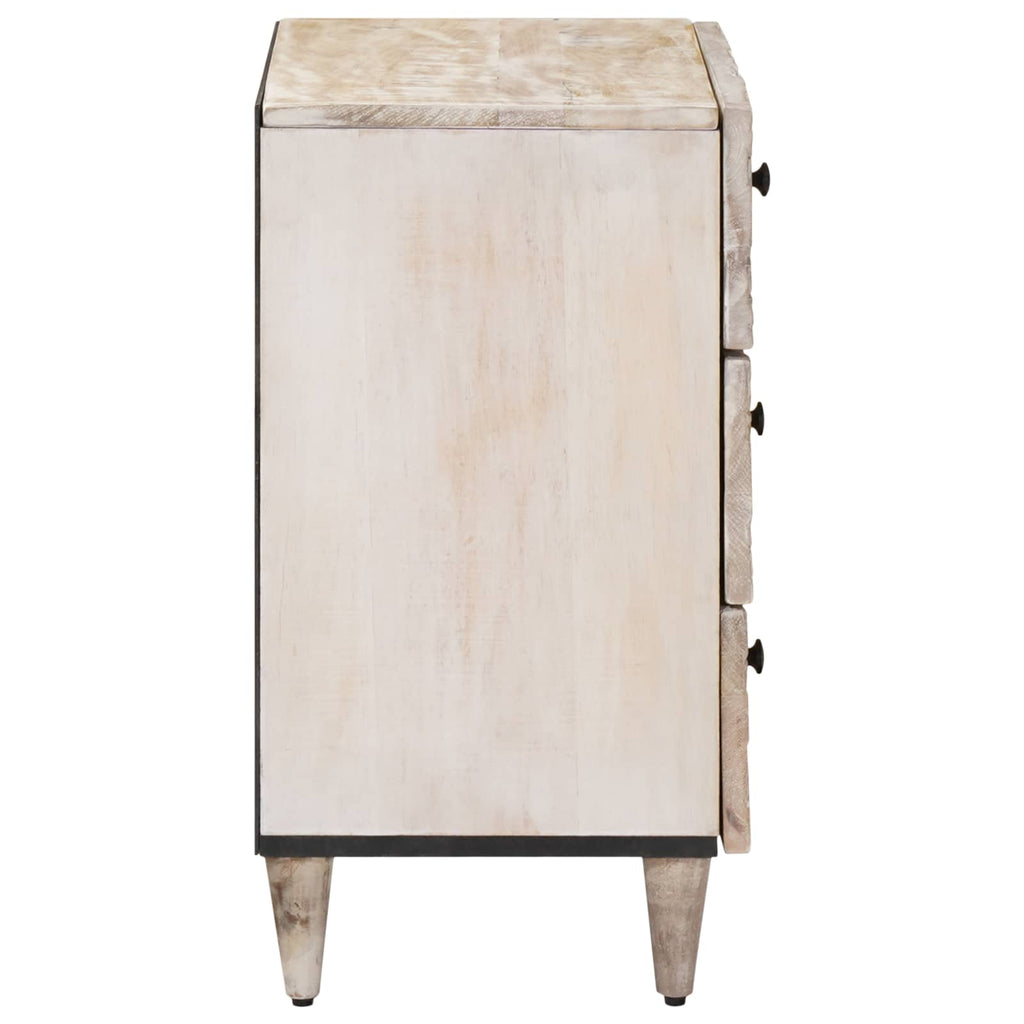 Mobiletto da Letto con cassetto Bianco 50 x 33 x 60 cm
