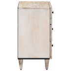 Mobiletto da Letto con cassetto Bianco 50 x 33 x 60 cm