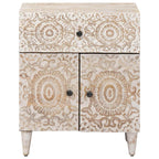 Mobiletto da Letto con cassetto Bianco 50 x 33 x 60 cm