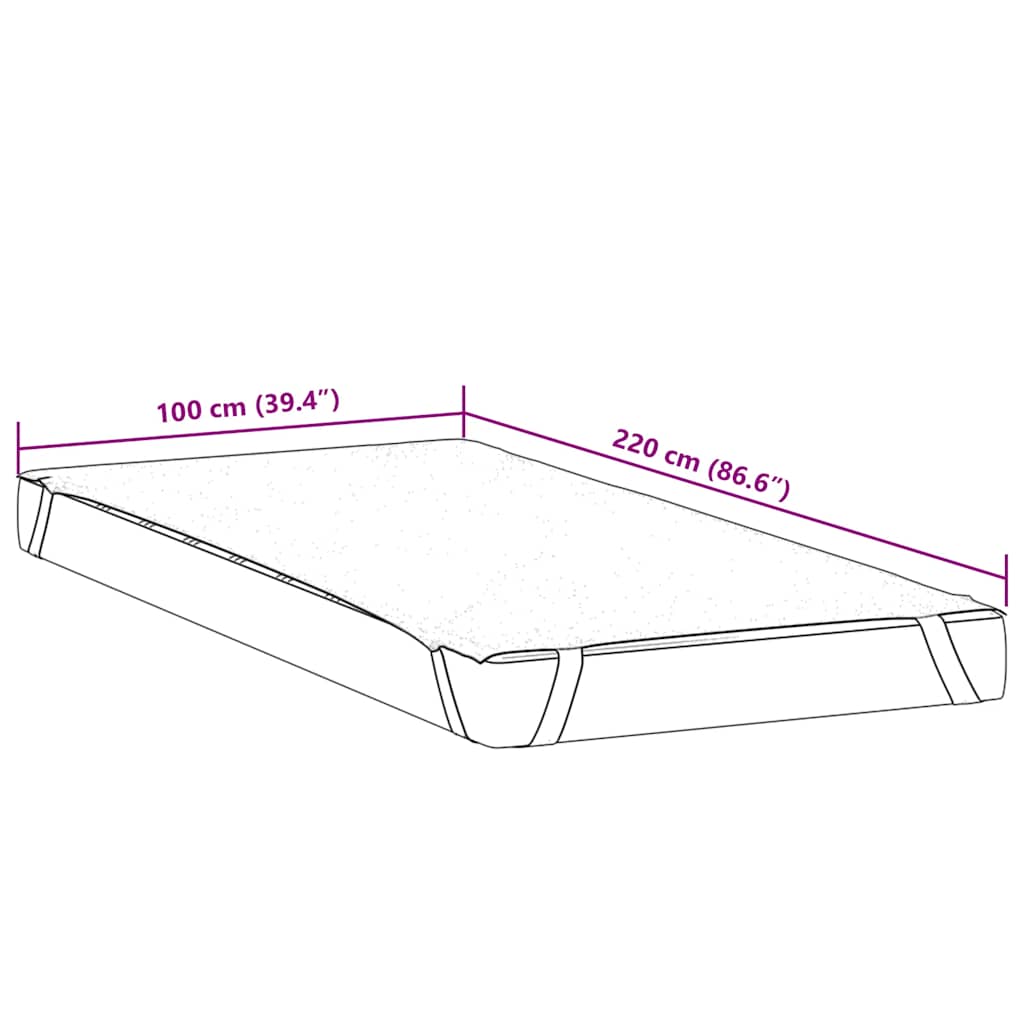 Coprimaterasso Bianco 100x220 cm Impermeabile