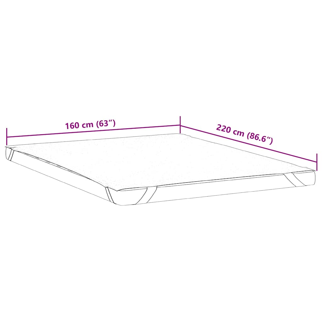 Coprimaterasso Bianco 160x220 cm Impermeabile