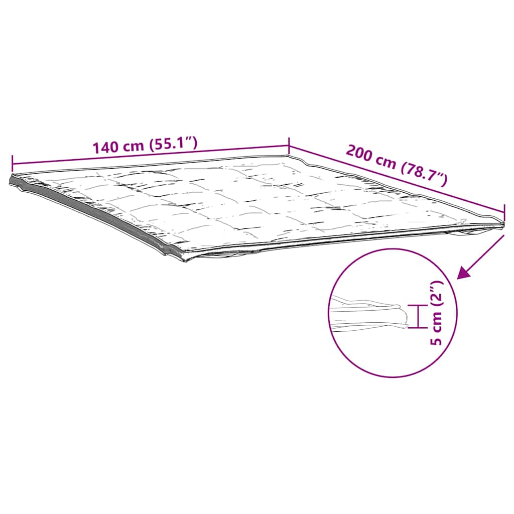 Coprimaterasso Bianco 140x200 cm