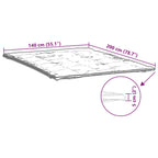 Coprimaterasso Bianco 140x200 cm