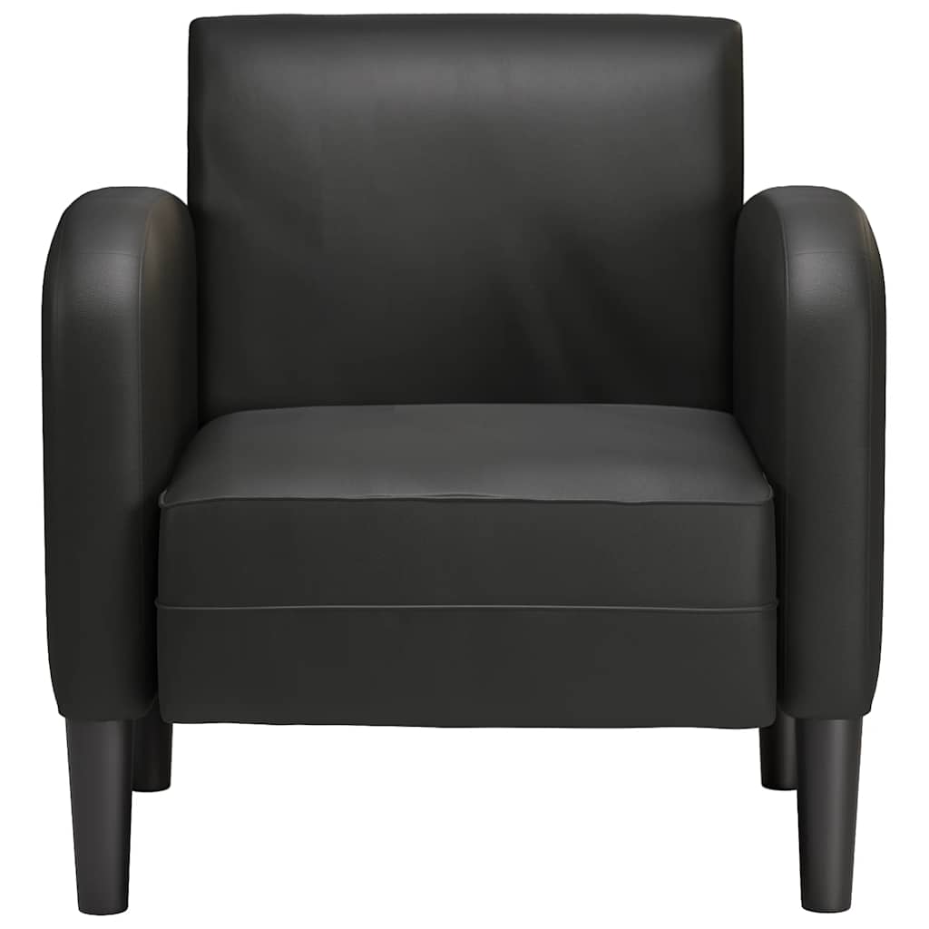 Divano Sedia con Braccioli Nero 54 cm in Similpelle