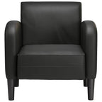 Divano Sedia con Braccioli Nero 54 cm in Similpelle