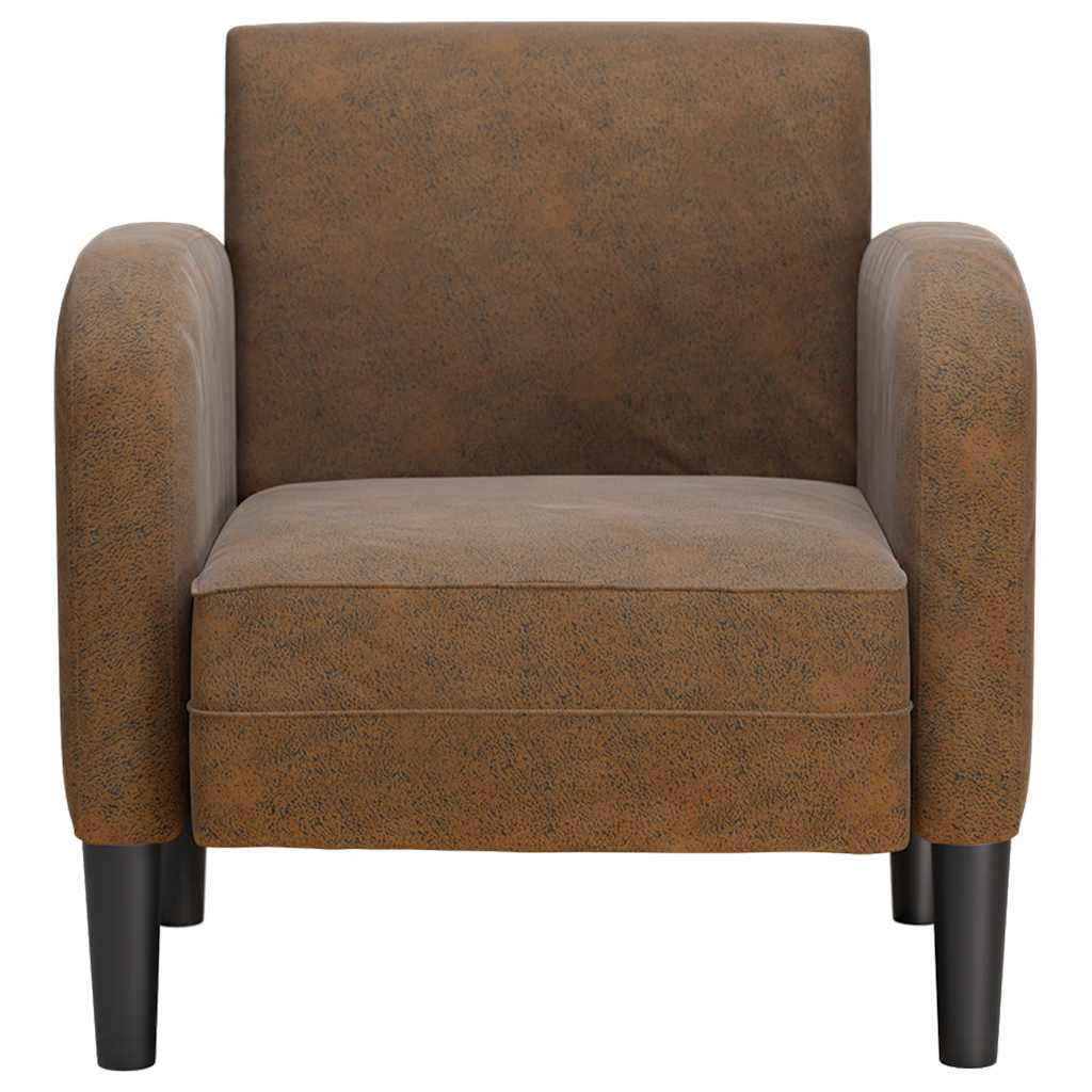 Divano Sedia con Braccioli Marrone 54 cm in Similpelle