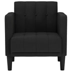 Divano Sedia con Braccioli Nero 53 cm in Tessuto