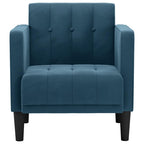 Divano Sedia con Braccioli Blu 53 cm in Velluto