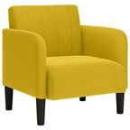 Divano Sedia con Braccioli Giallo 54 cm in Velluto