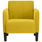 Divano Sedia con Braccioli Giallo 54 cm in Velluto