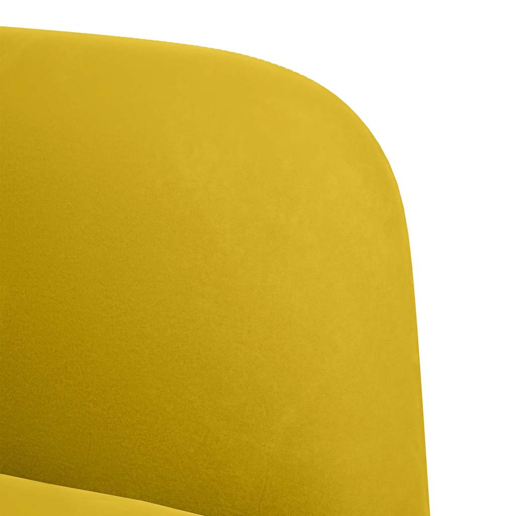 Divano Sedia con Braccioli Giallo 54 cm in Velluto