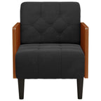 Divano Sedia con Braccioli Nero 55 cm in Velluto