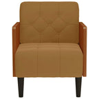 Divano Sedia con Braccioli Marrone 55 cm in Velluto