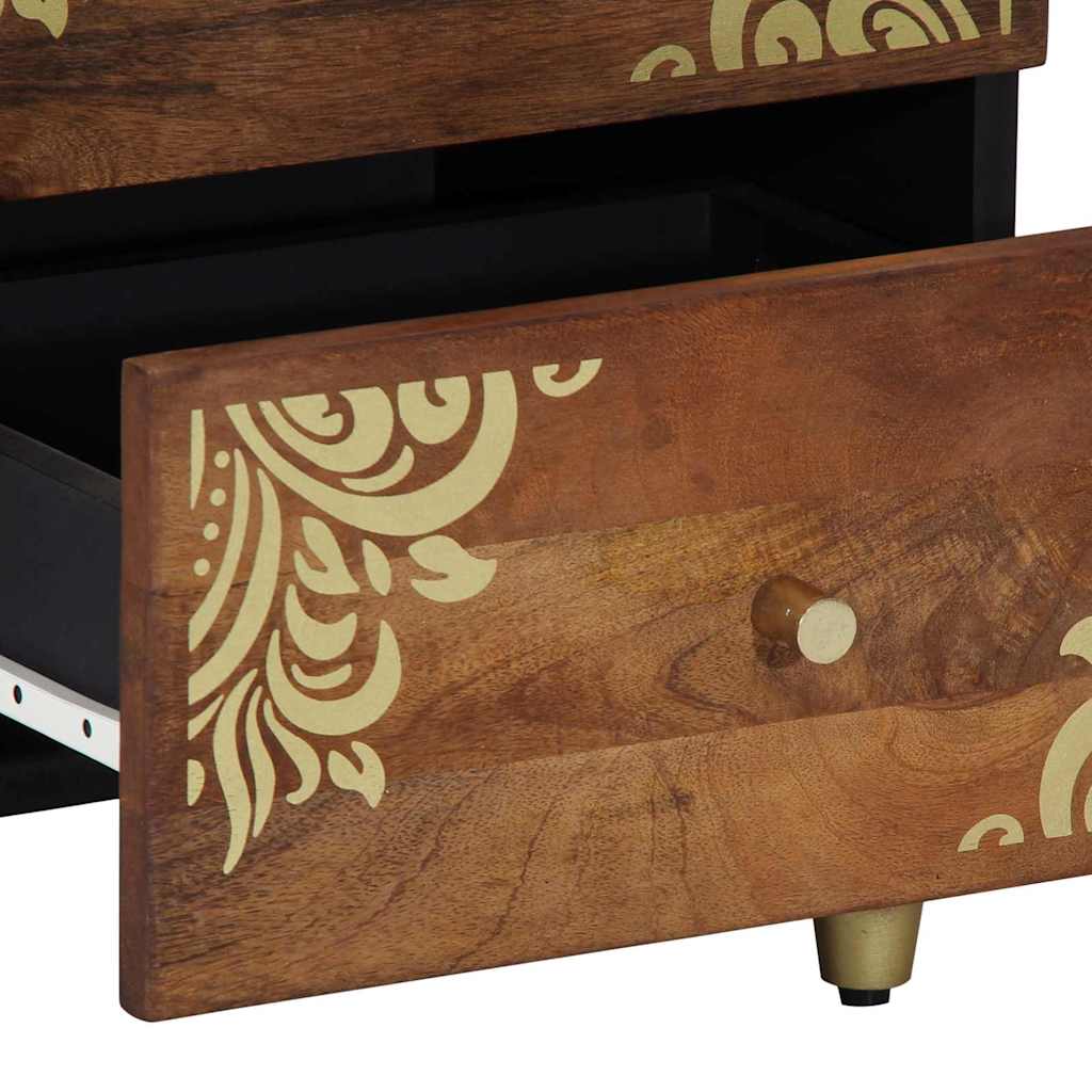 Armadio da Notte con cassetto Marrone miele 40 x 33 x 46 cm