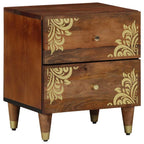 Armadio da Notte con cassetto Marrone miele 40 x 33 x 46 cm