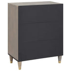 Credenza Grigio e Oro 60 x 33 x 75 cm Legno di mango massello