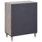 Credenza Grigio e Oro 60 x 33 x 75 cm Legno di mango massello