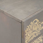 Comodino con porta con cassetto Grigio 50 x 33 x 60 cm