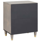 Comodino con porta con cassetto Grigio 50 x 33 x 60 cm