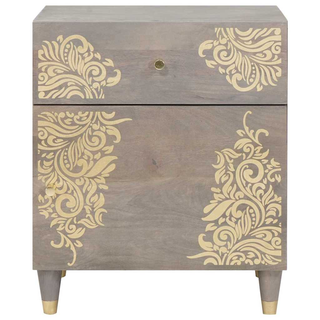 Comodino con porta con cassetto Grigio 50 x 33 x 60 cm
