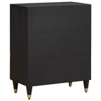 Credenza Nero 60 x 33 x 75 cm Legno di mango massello