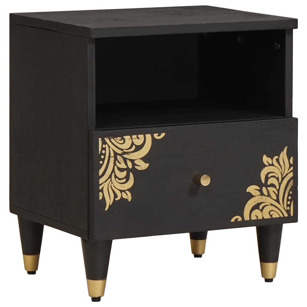Armadio da Notte con cassetto 2 pcs Nero 40 x 33 x 46 cm