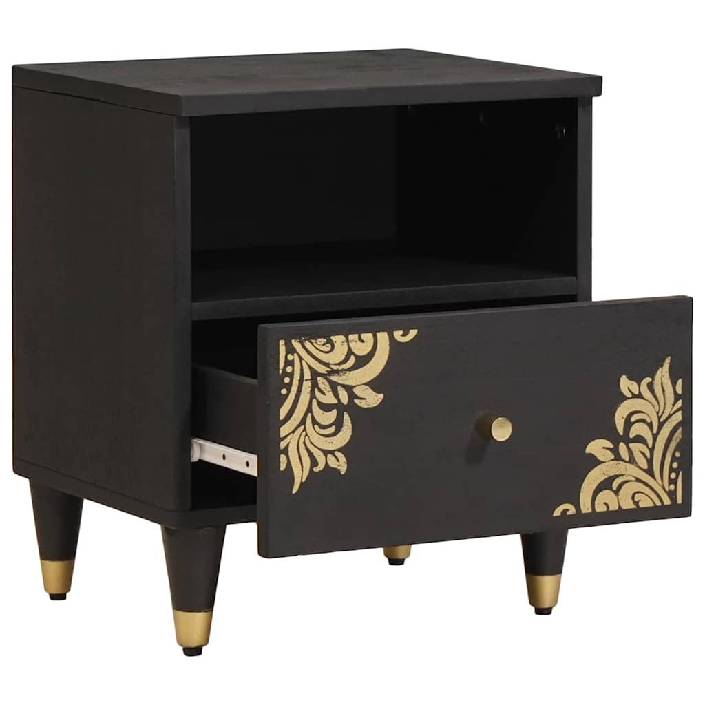 Armadio da Notte con cassetto 2 pcs Nero 40 x 33 x 46 cm