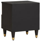 Armadio da Notte con cassetto 2 pcs Nero 40 x 33 x 46 cm