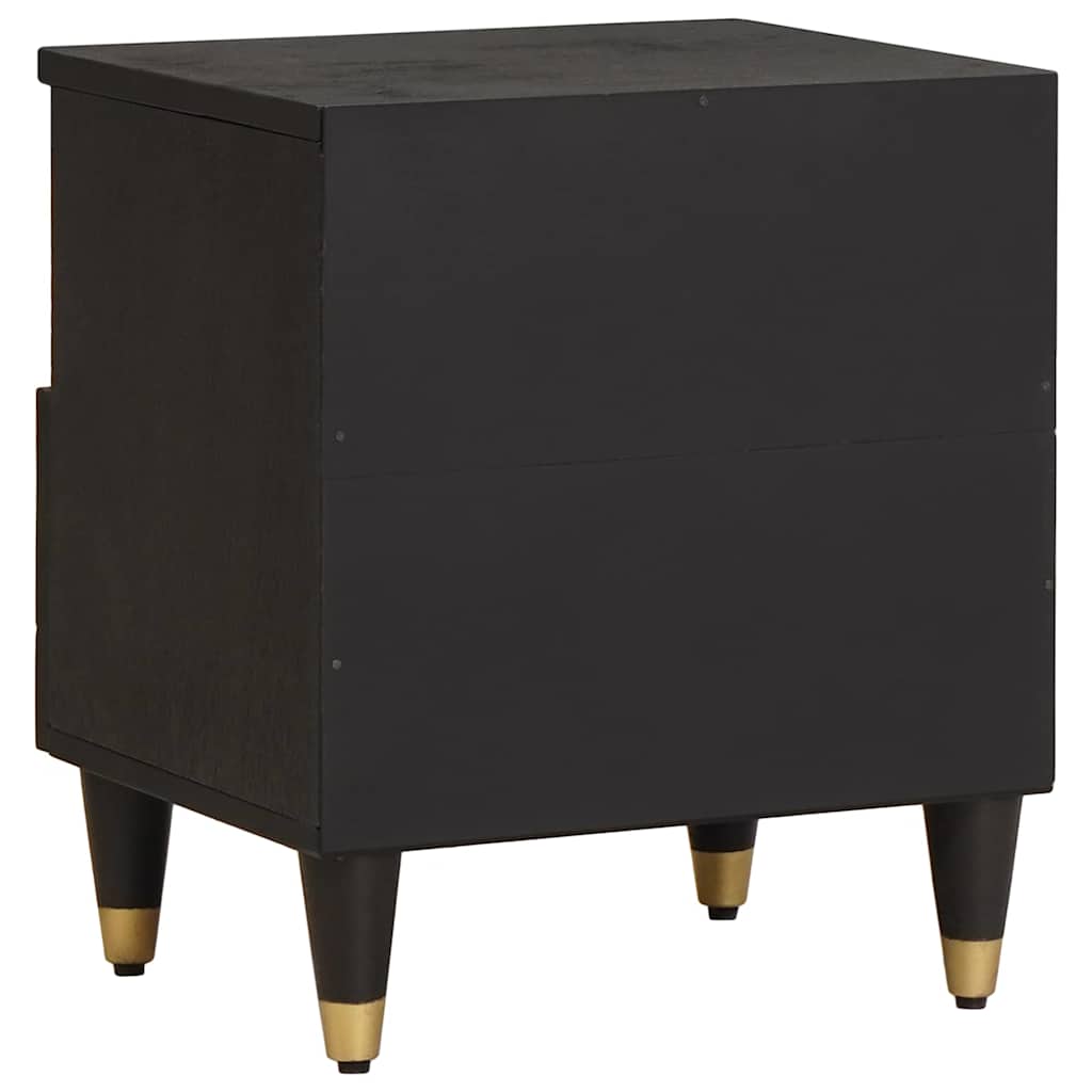 Armadio da Notte con cassetto 2 pcs Nero 40 x 33 x 46 cm