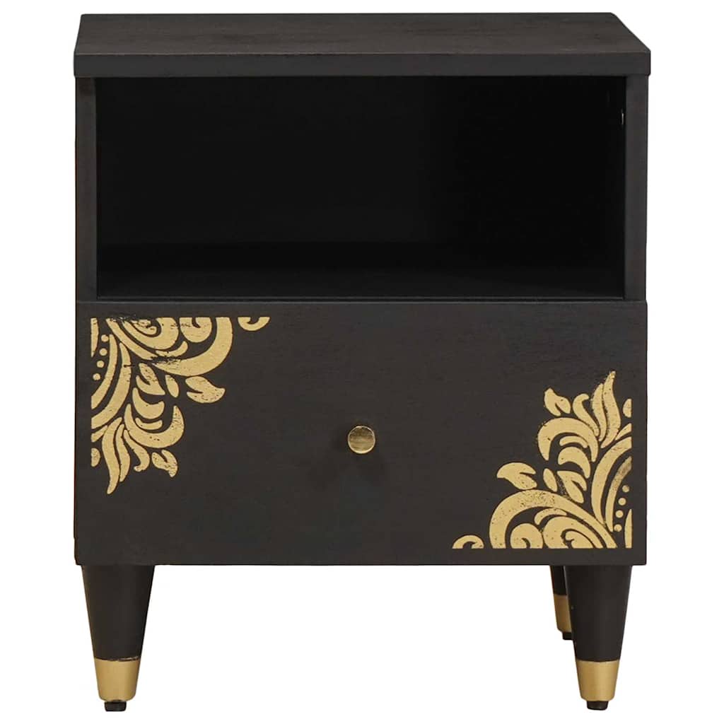 Armadio da Notte con cassetto 2 pcs Nero 40 x 33 x 46 cm