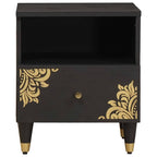 Armadio da Notte con cassetto 2 pcs Nero 40 x 33 x 46 cm