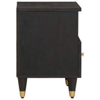 Armadio da Notte con cassetto 2 pcs Nero 40 x 33 x 46 cm