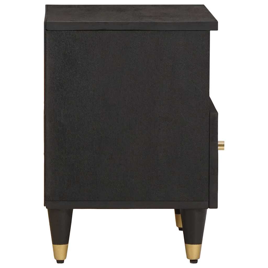 Armadio da Notte con cassetto 2 pcs Nero 40 x 33 x 46 cm