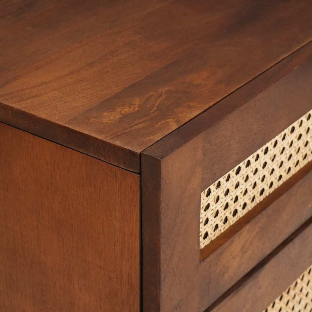 Comodini con cassetto 50 x 33 x 60 cm Legno di mango massello