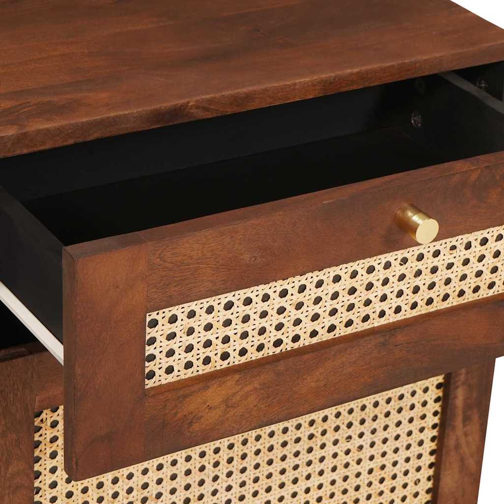 Comodini con cassetto 50 x 33 x 60 cm Legno di mango massello