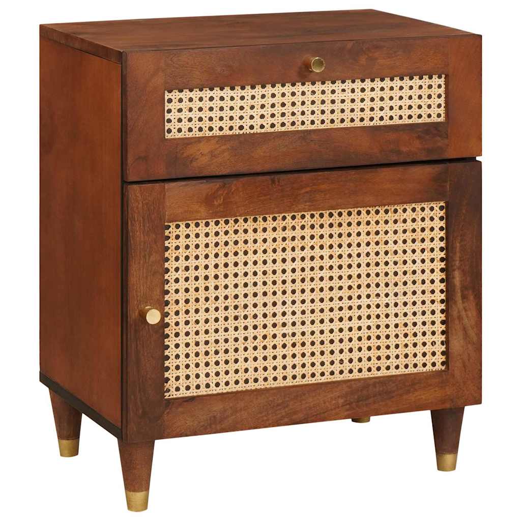 Comodini con cassetto 50 x 33 x 60 cm Legno di mango massello