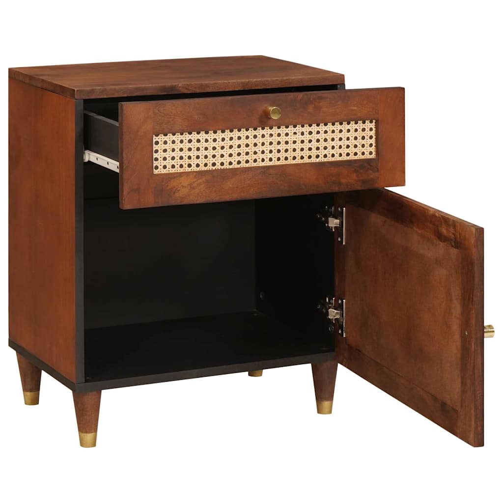 Comodini con cassetto 50 x 33 x 60 cm Legno di mango massello