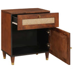 Comodini con cassetto 50 x 33 x 60 cm Legno di mango massello