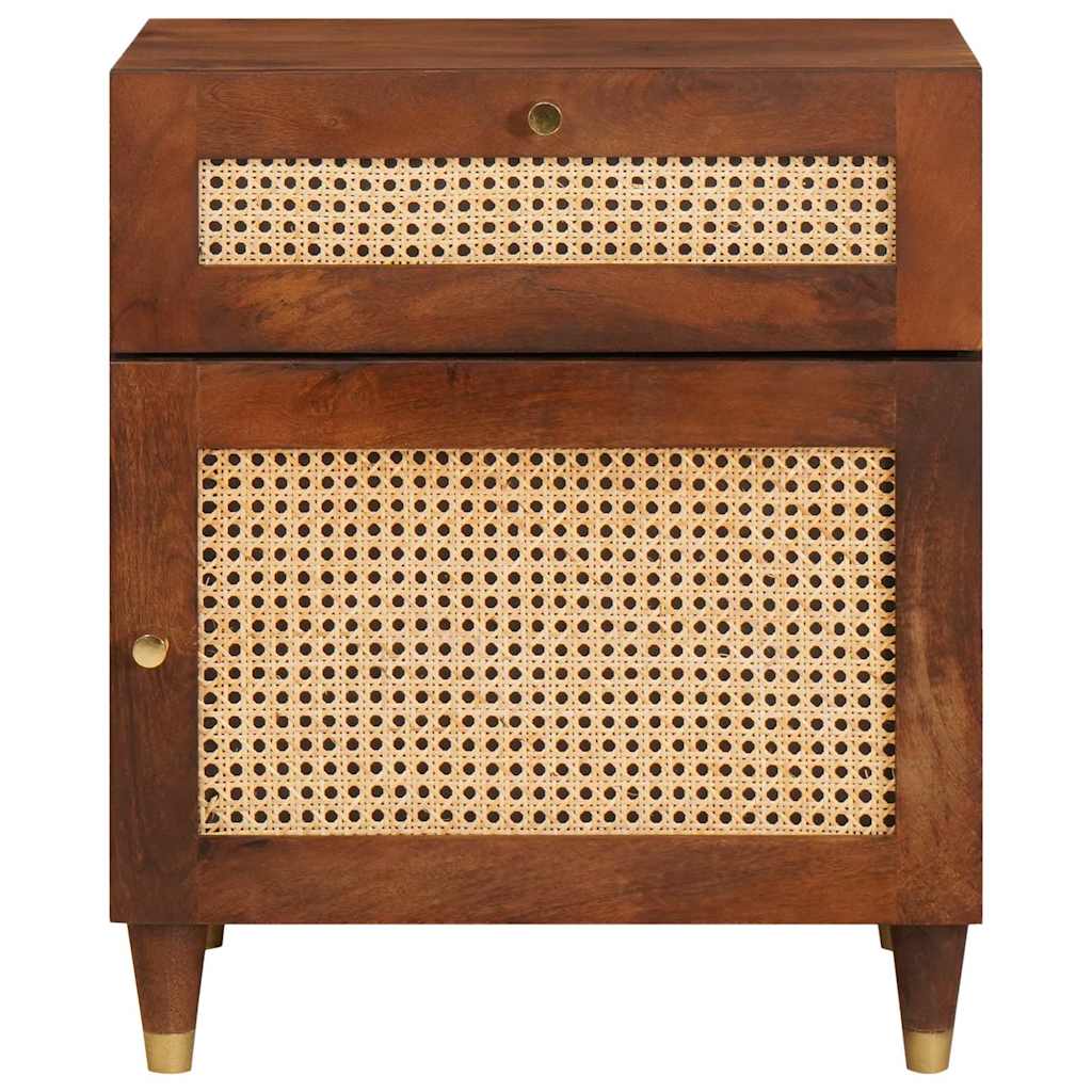 Comodini con cassetto 50 x 33 x 60 cm Legno di mango massello