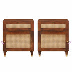 Comodini con cassetto 50 x 33 x 60 cm Legno di mango massello