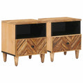 Comodino 2 pcs Marrone 50 x 33 x 60 cm Legno di mango massello