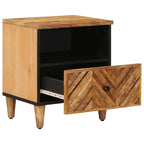 Comodino 2 pcs Marrone 50 x 33 x 60 cm Legno di mango massello