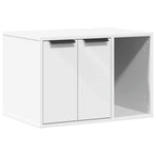 Recinto Lettiera Gatti Bianco 60x40x40 cm in Truciolato