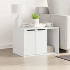 Recinto Lettiera Gatti Bianco 60x40x40 cm in Truciolato