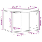 Recinto Lettiera Gatti Rovere Sonoma 60x40x40 cm in Truciolato