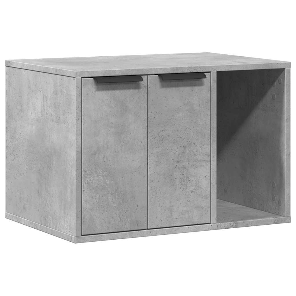 Recinto Lettiera Gatti Grigio Cemento 60x40x40 cm in Truciolato