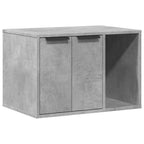 Recinto Lettiera Gatti Grigio Cemento 60x40x40 cm in Truciolato